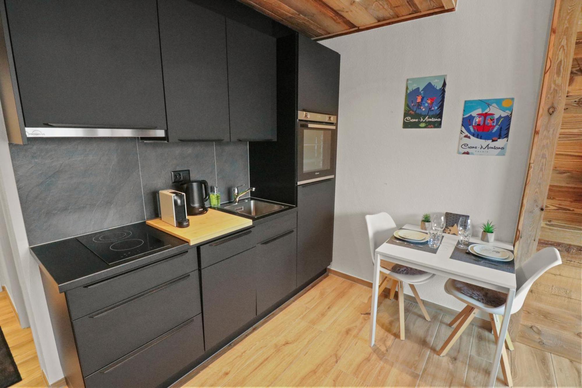 Joli Studio Avec Parking Gratuit Crans-Montana Exteriér fotografie