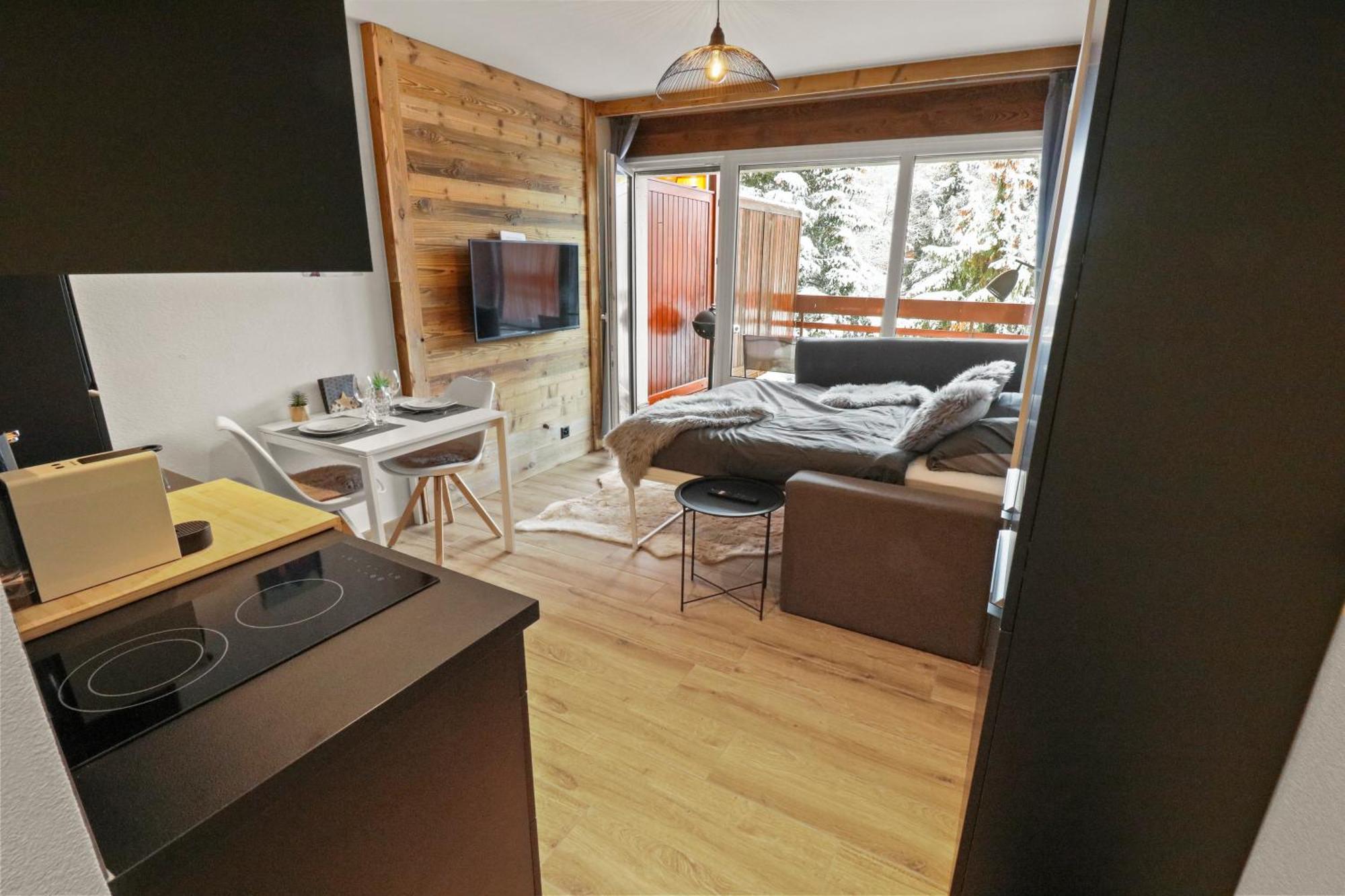 Joli Studio Avec Parking Gratuit Crans-Montana Exteriér fotografie